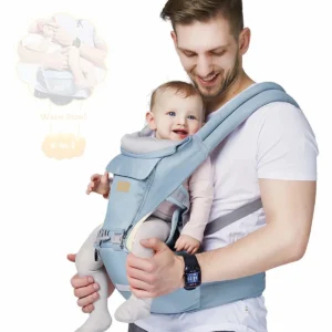 6-in-1 Baby Carrier with Waist Stool Hip Seat - Blue