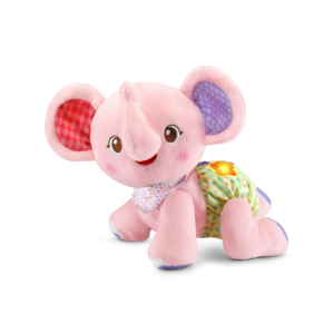 Explore & Crawl Elephant Plush Baby and Toddler Toy, Pink